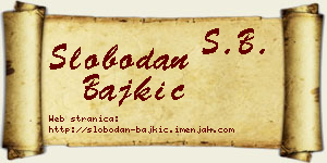 Slobodan Bajkić vizit kartica